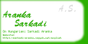 aranka sarkadi business card